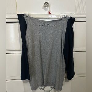 Vintage Virginia Tech Gray and Black Long Sleeve Shirt